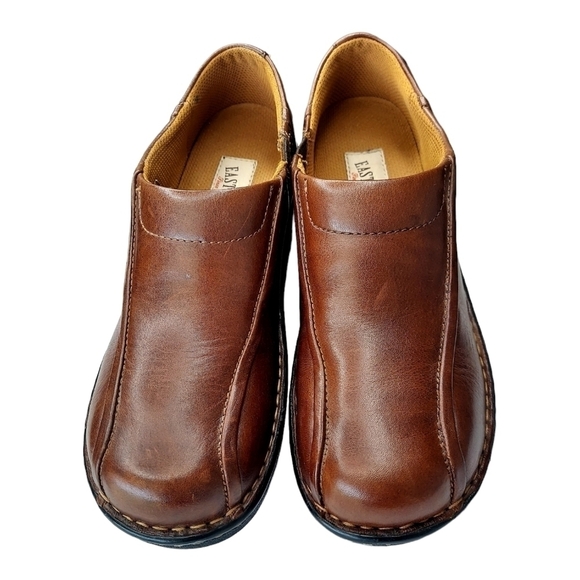 Eastland Tracie Womens Brown Leather Slip On Clog Shoe Size 10 Y2K 90 Academia - Picture 7 of 12